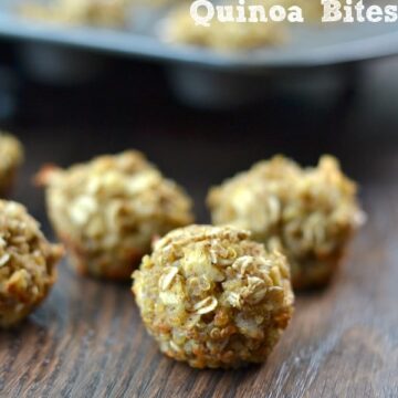 A close up of Cinnamon Quinoa bites on a table