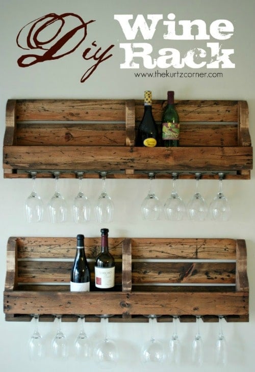 DIY Pallet Wine Rack