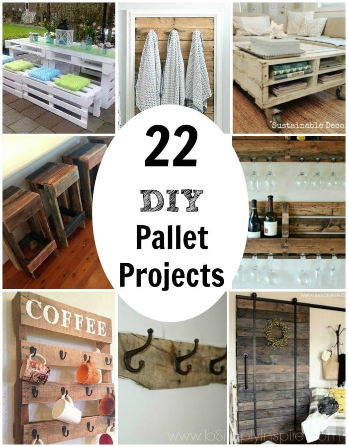 Pallet projects are gaining huge popularity in the DIY world. Rightfully so! You can create beautiful pieces of furniture and more for really cheap or even free. a bunch of different diy Pallet ideas