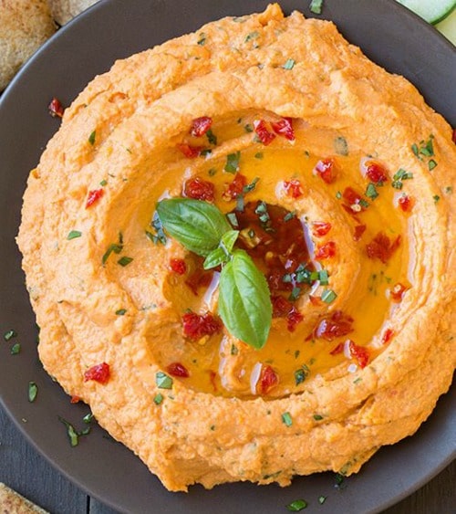 Sun Dried Tomato Basil Hummus