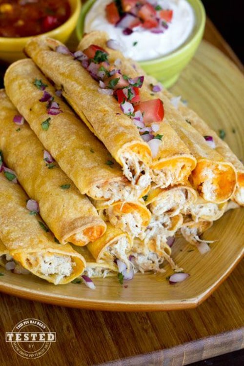 Cream Cheese Chicken Taquitos