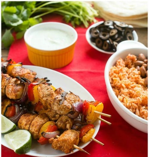 Grilled Chicken Fajitas on a Stick