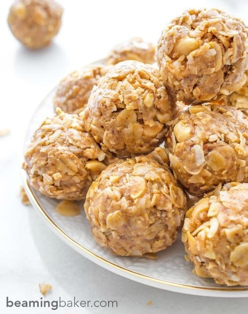 No bake peanut butter coconut bites