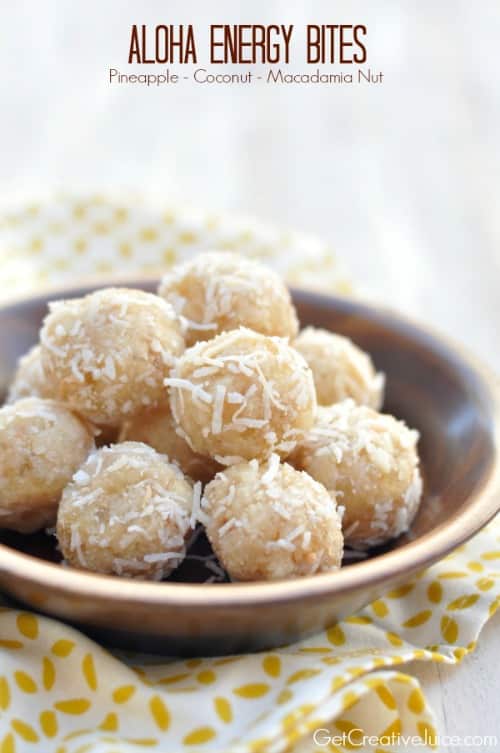 Pineapple Coconut Protein Balls