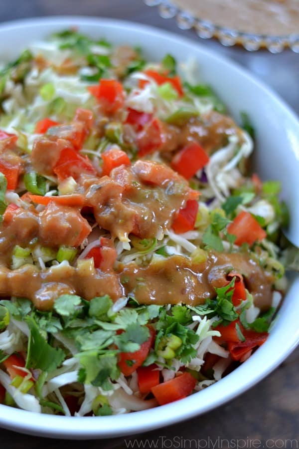 Thai Salad with Peanut Dressing To Simply Inspire