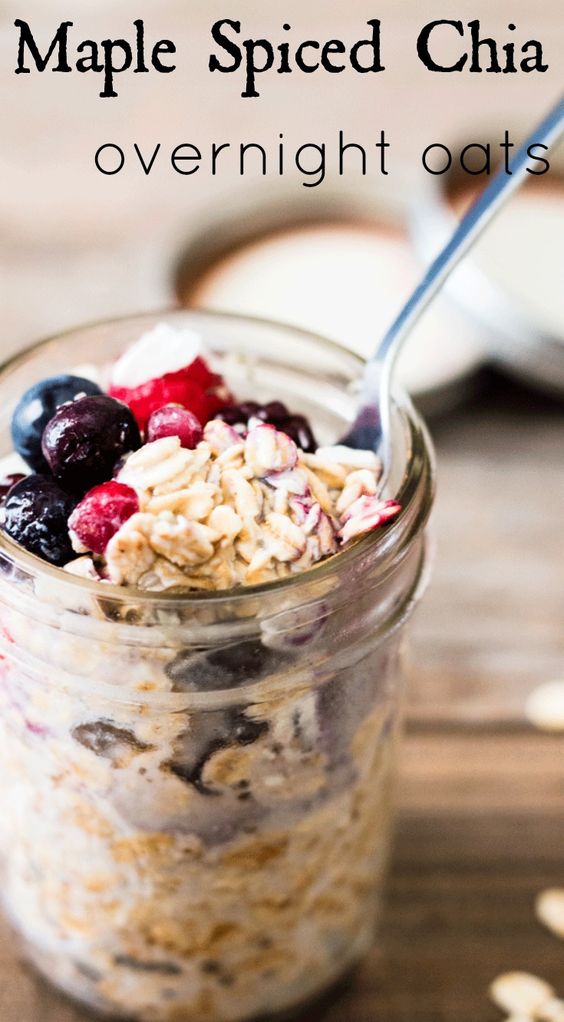 Maple Spiced Chia Overnight Oats