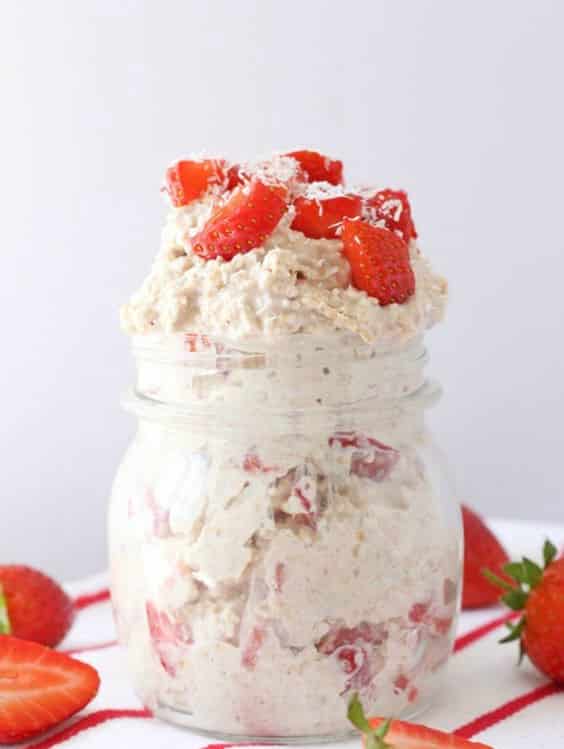 Strawberry Shortcake Overnight Oats