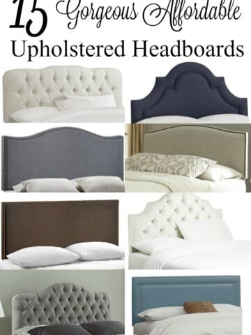 a collage of different upholstered headboards