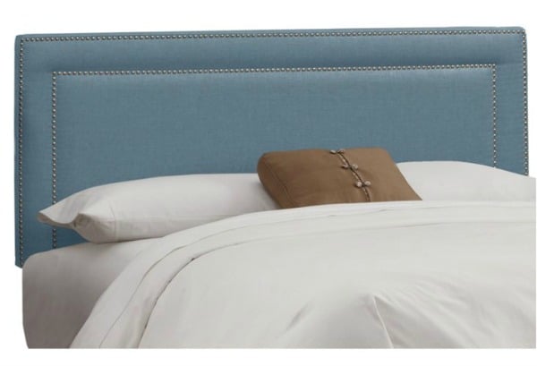 Bardot Headboard, French Blue Linen