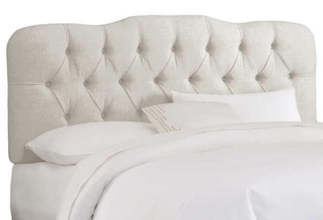 Davidson Tufted Headboard, Talc Linen