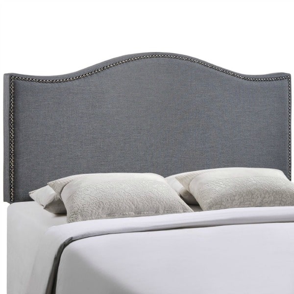 LexMod Curl Nailhead Upholstered Headboard