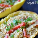thai spaghetti squash recipe with red peppers and scallions