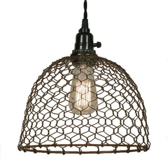 chicken-wire-dome-pendant-light