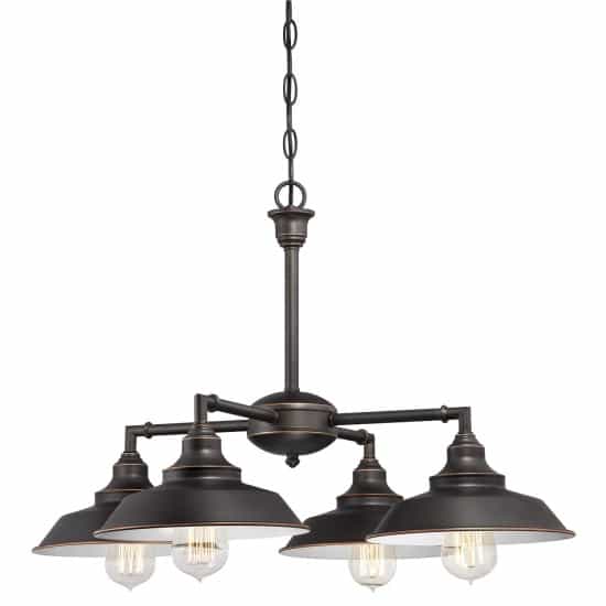 four-light-indoor-convertible-chandeliersemi-flush-ceiling-fixture-oil-rubbed-bronze-finish-with-highlights-and-metal-shades