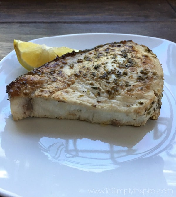 Lemon Oregano Swordfish To Simply Inspire