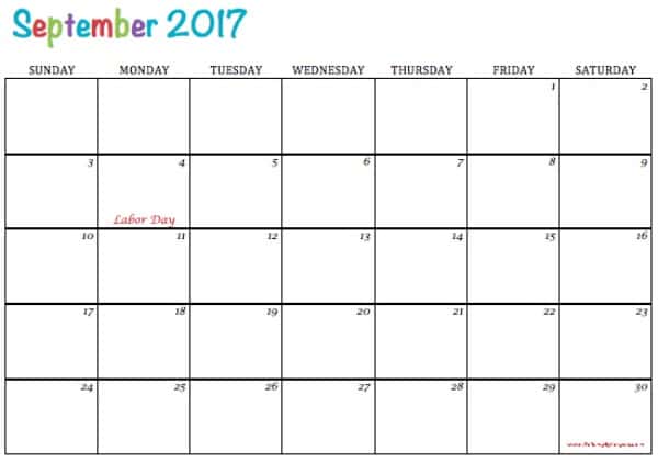 free printable september 2017 calendar
