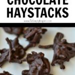 chocolate haystacks recipe on a white plate