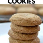 stack of four molasses cookies
