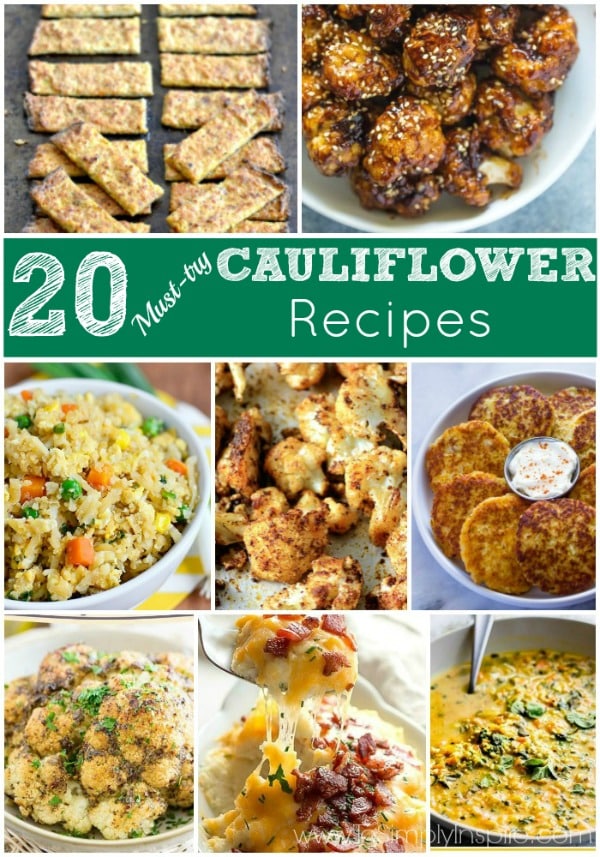 A bunch of different types of Cauliflower recipes