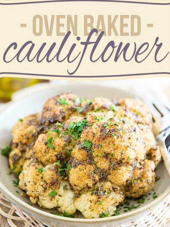 Oven Baked Whole Roasted Cauliflower