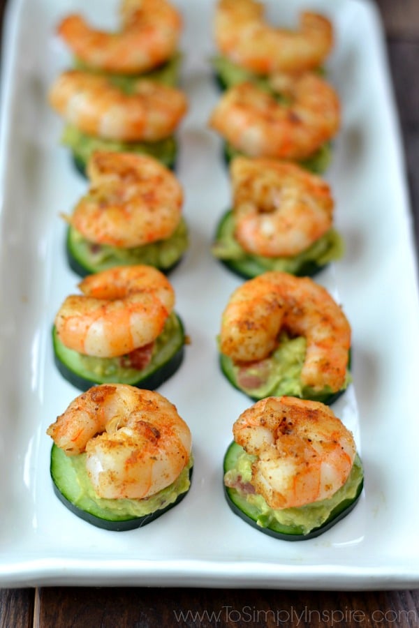 Shrimp Avocado Cucumber Bites - To Simply Inspire