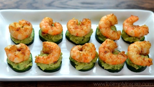 Shrimp Avocado Cucumber Bites - To Simply Inspire