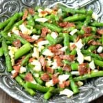 A bowl of Asparagus Bacon and Egg Salad with Dijon Vinaigrette recipe