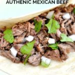 Barbacoa Recipe in a taco shell