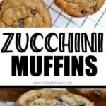 closeup of zucchini muffins on a cooling rack