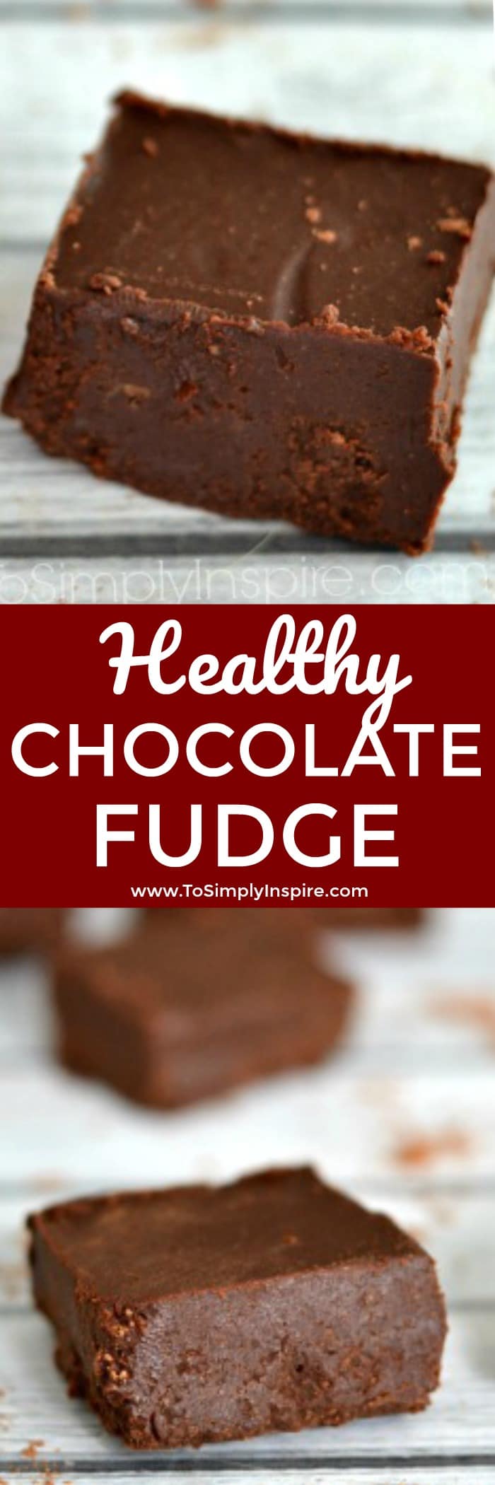 Made with just 4 ingredients, this healthy chocolate fudge is a creamy, mouth-watering delight. Gluten free, dairy free and no refined sugar. Made with just 4 ingredients, this healthy chocolate fudge is a creamy, mouth-watering delight. Gluten free, dairy free and no refined sugar.