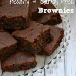 Healthy Gluten Free Brownies stacked on a plate