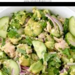 avocado, tuna and cucumber salad