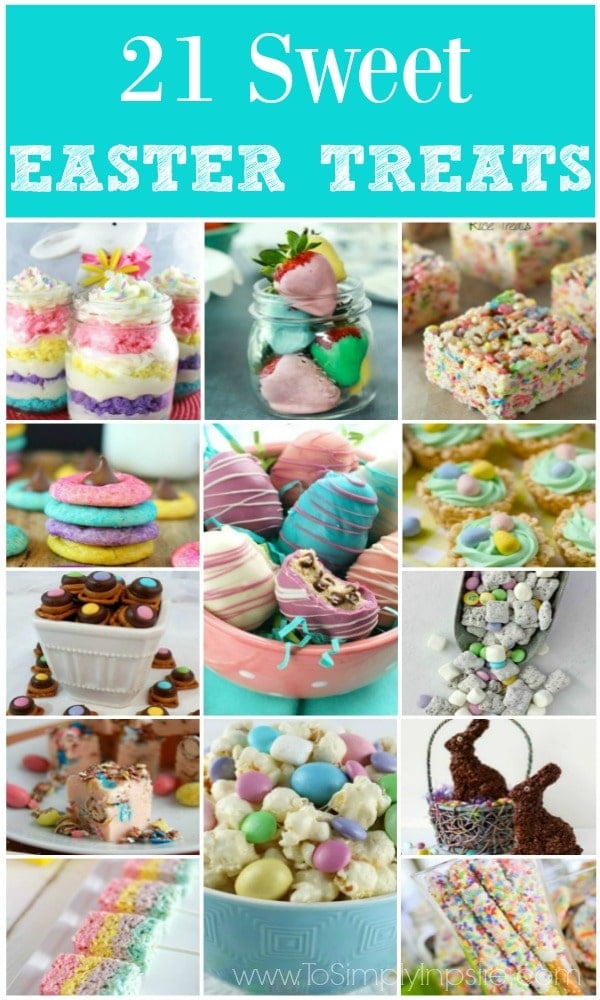 Collage picture of 13 different Easter Treats recipe ideas