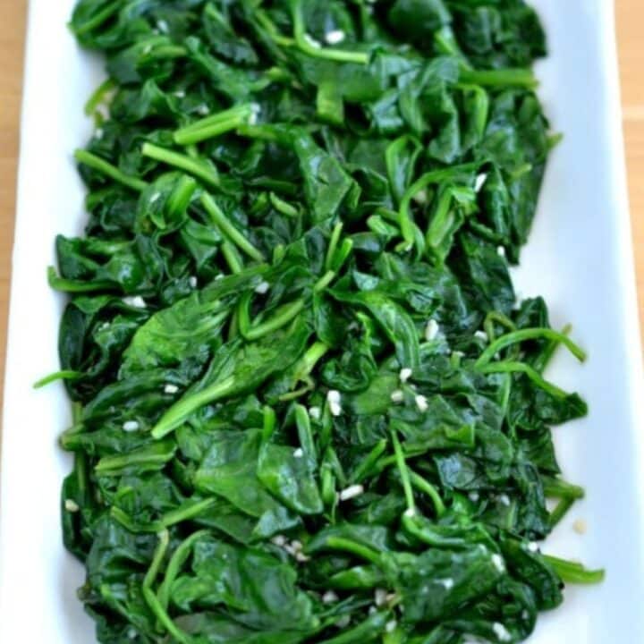 Easy Sauteed Spinach with Garlic