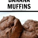 two chocolate banana muffins