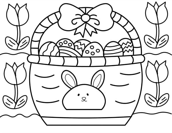 Easter Basket coloring page