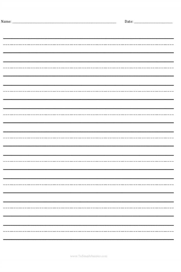 Printable handwriting practice sheet