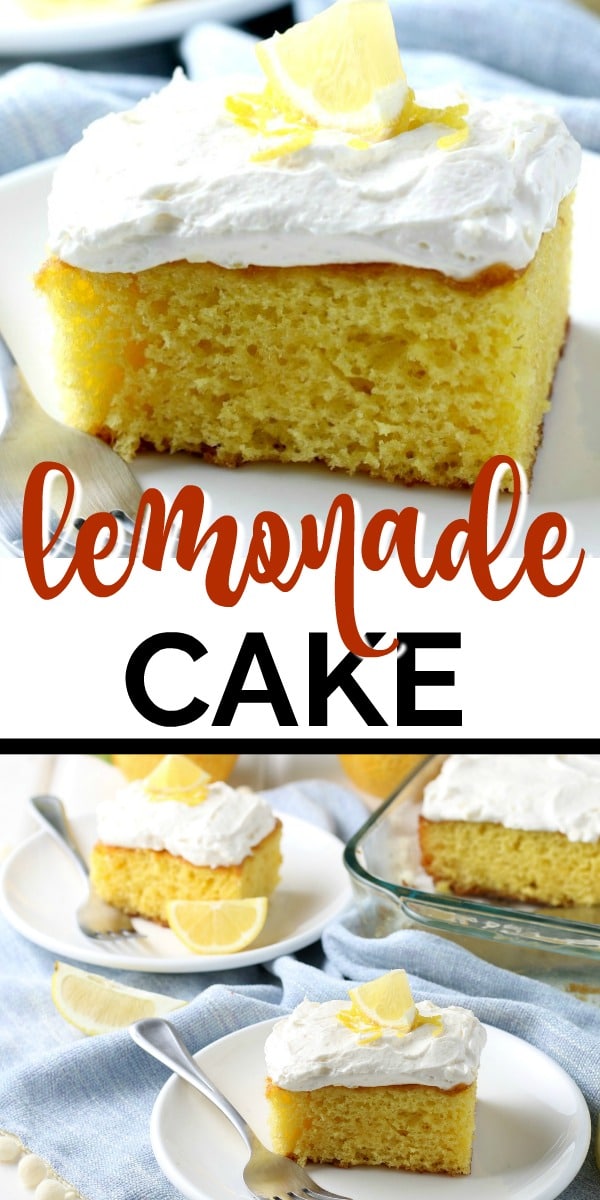 Lemon Poke Cake with Whipped Lemon Frosting - To Simply Inspire
