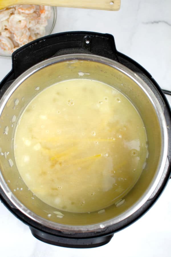 chicken broth in an instant pot