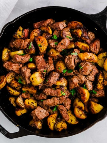 Butter Steak Bites and Potatoes