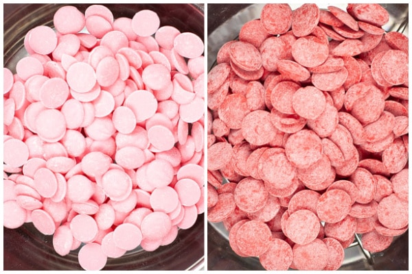 pink and red candy melts in an instant pot