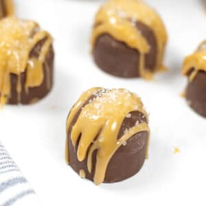 caramel covered hot chocolate bombs