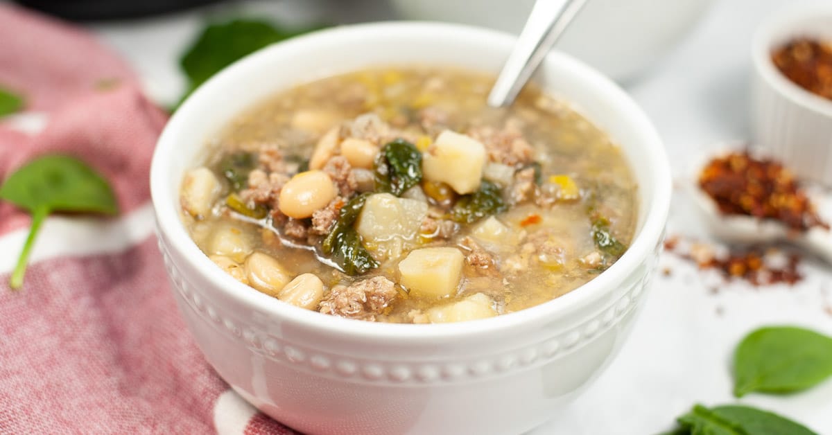 Instant Pot Sausage Spinach Soup