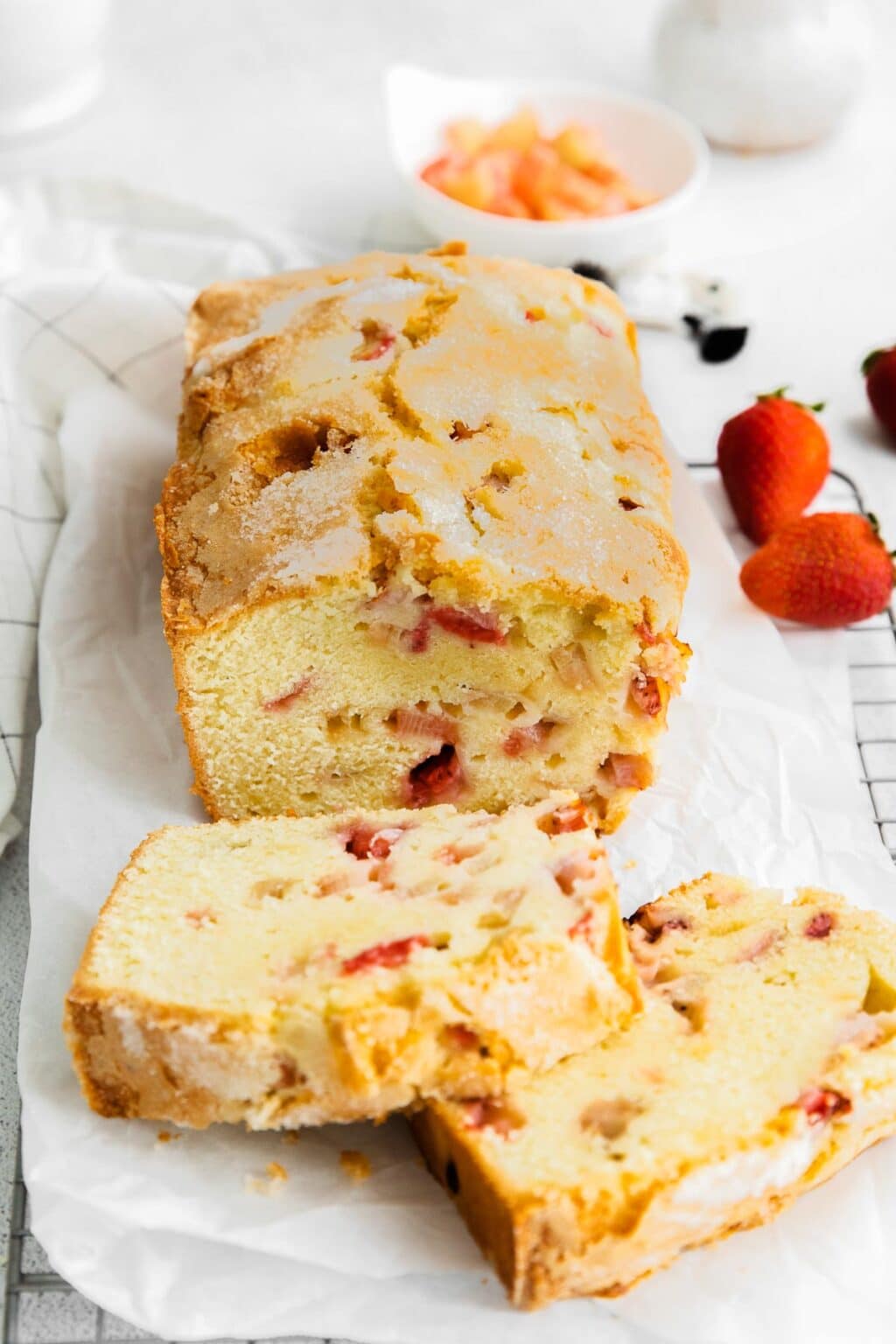 Strawberry Rhubarb Pound Cake - To Simply Inspire