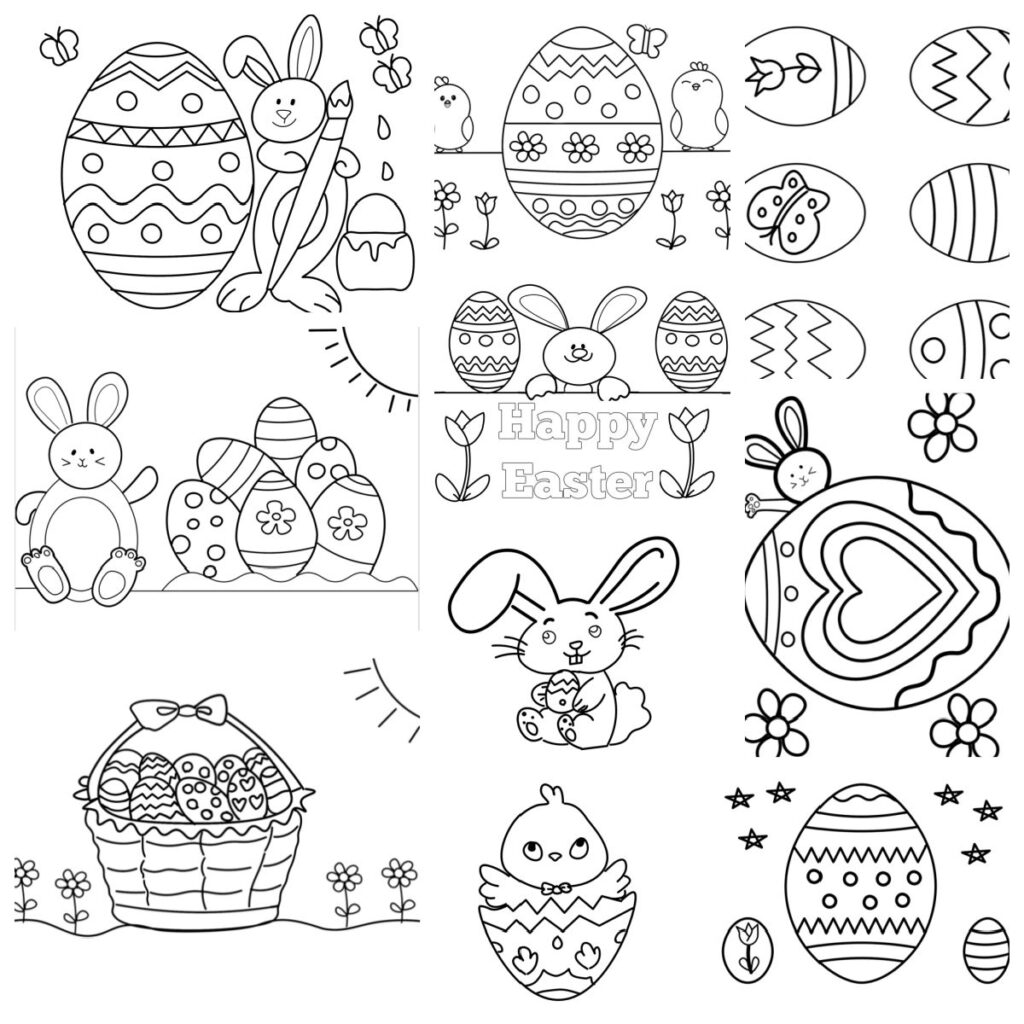 Easter Coloring Pages Flowers : 14 Original Pretty Flower Coloring