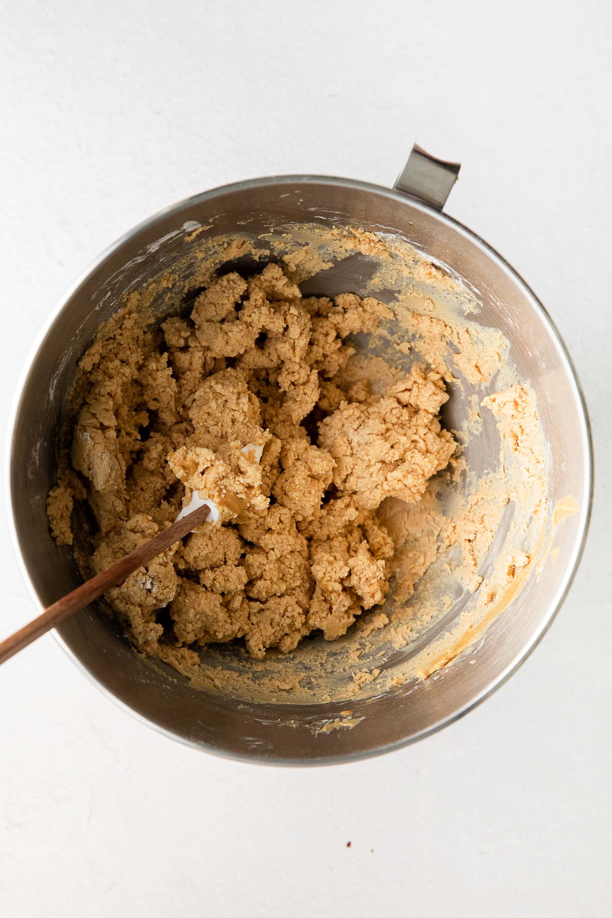 peanut butter and powdered sugar mixture in a big bowl