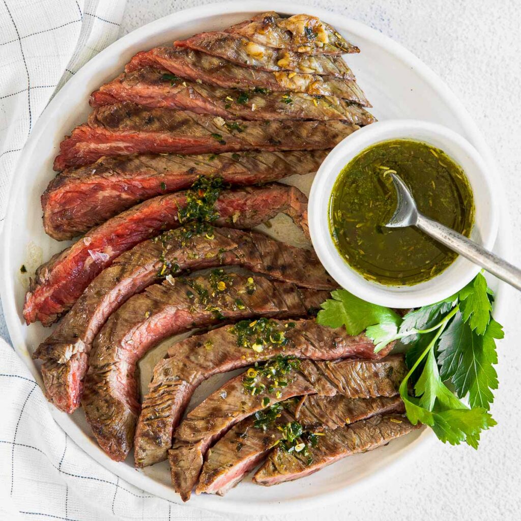 Flank Steak with Chimichurri Sauce To Simply Inspire