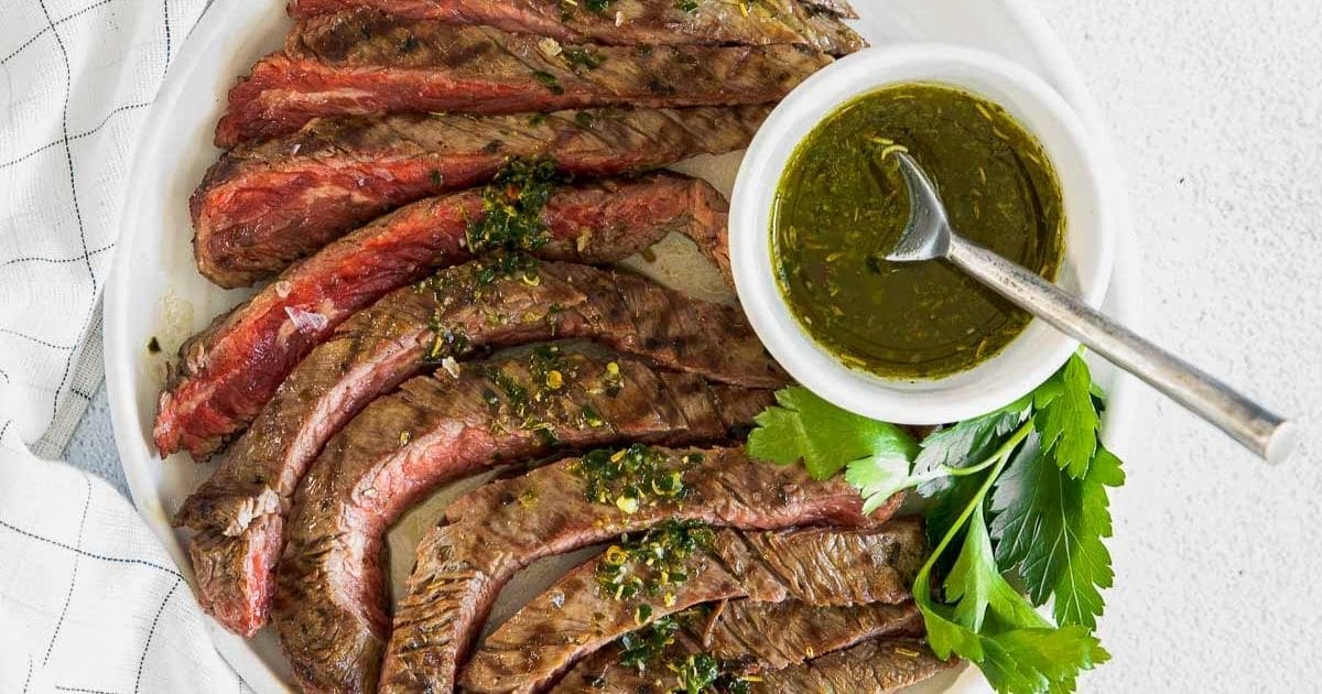 Tender Flank Steak with Chimichurri Sauce