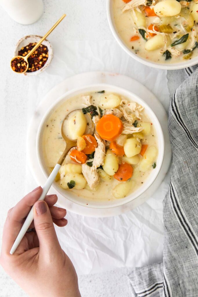 Easy Slow Cooker Chicken Gnocchi Soup - To Simply Inspire