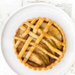 mini apple tart on a white plate